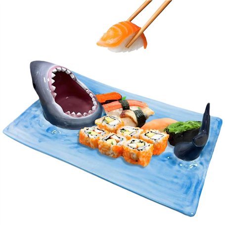SENIURIS Assiette à tremper requin