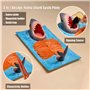 SENIURIS Assiette à tremper requin, plateau de service en céramique bleu pour sushis avec sauce et repose-baguettes pour cuisine