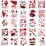 30 sheets tatouages de fausses cicatrices sur le visage d'Halloween