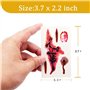 30 sheets tatouages de fausses cicatrices sur le visage d'Halloween, décorations de sacs de maquillage zombies d'Halloween pour 