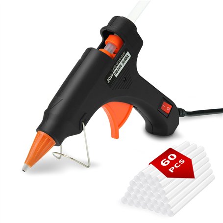 AUXHCYL Pistolet à Colle Chaude avec 60 Bâtons de Colle