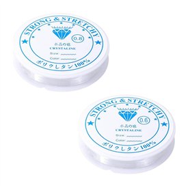 iCovalescent 2 Rouleaux de Fil élastique Transparent