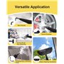 KOK Nettoyeur vapeur portatif, nettoyeur vapeur haute température multi-usages avec 10 accessoires, pour cuisine, salle de bain,
