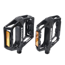 ZONKIE Pédales de vélo de Montagne Vélo Pédales Plate-Forme de Support en Alliage d'aluminium scellé Roulement essieu 9/16"