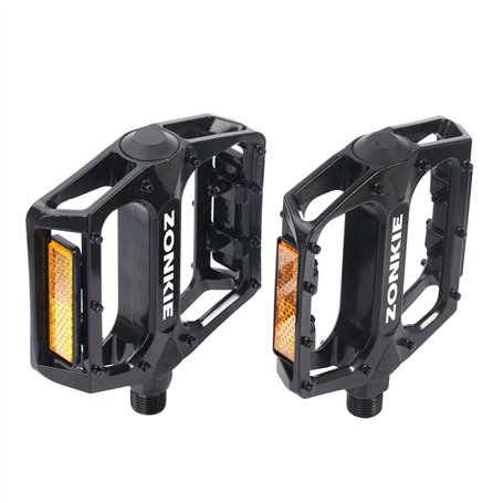 ZONKIE Pédales de vélo de Montagne Vélo Pédales Plate-Forme de Support en Alliage d'aluminium scellé Roulement essieu 9/16"