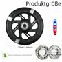HJYDGJ Lot de 2 roues lumineuses pour trottinette - Pour tous les scooters - Noires - Avec roues de 100 mm - Lumineuses