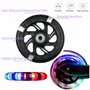 HJYDGJ Lot de 2 roues lumineuses pour trottinette - Pour tous les scooters - Noires - Avec roues de 100 mm - Lumineuses