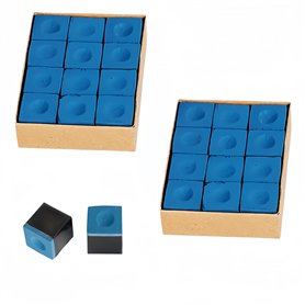 HJYDGJ Lot de 24 craies de billard standard pour queues de billard antidérapantes bleues