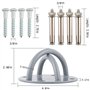 Skyocean Mont Fourchette pour Gym & Home Suspension Sangles Ancrer Anneaux Olympiques Fitness Training Yoga Swing Bataille Corde