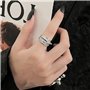 KONFEN Bague Reglable Argent, Bague Argent avec Zircon Femme, Pouce Bague Ouverte Bague Anneau Bagues, Bague Pouce Bague Orteil 