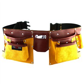 Ceinture porte outils en cuir de qualité avec 11 poches