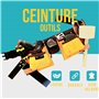 Ceinture porte outils en cuir de qualité avec 11 poches, ceinture ajustable en nylon, cadeau pour fête des pères pour bricoleur(