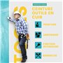 Ceinture porte outils en cuir de qualité avec 11 poches, ceinture ajustable en nylon, cadeau pour fête des pères pour bricoleur(