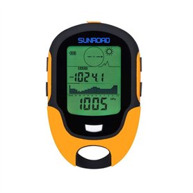 Sunroad Baromètre Multifonctions Mini Altimètre Boussole Ecran Thermomètre Numérique Montre Hygromètre Météo Conduit Torche