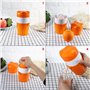 Presse-Agrumes Manuel Portable pour Oranges Presse-Fruits Mini À Main (Couleur: Orange Et Blanc)