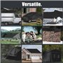 Grande bâche noire imperméable et robuste 260 g/m² avec œillets renforcés, résistante aux intempéries, à la neige, à la poussièr