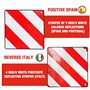 NAVESO 2 en 1 Réflecteur de Signalisation, 50 x 50 cm Panneau Avertissement Danger Italie et Espagne, Panneau Signalisation Port