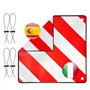NAVESO 2 en 1 Réflecteur de Signalisation, 50 x 50 cm Panneau Avertissement Danger Italie et Espagne, Panneau Signalisation Port