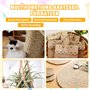 Swetfela Corde en Sisal Naturel de 6 mm(60 mètres), Corde Jute Arbre a Chat avec 2 Souris, Corde de Jute Naturel Chat Accessoire