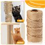Swetfela Corde en Sisal Naturel de 6 mm(60 mètres), Corde Jute Arbre a Chat avec 2 Souris, Corde de Jute Naturel Chat Accessoire