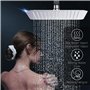 Zoternen Pommeau de douche carré ultra fin en acier inoxydable 12"