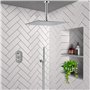 Zoternen Pommeau de douche carré ultra fin en acier inoxydable 12"