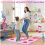 ZWOOS Tapis de Danse pour Enfants de 3 à 12+ Ans, Éclairé Tapis de Danse Fille, Danse de Tapis Musical Électronique Cadeau Fille