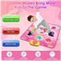 ZWOOS Tapis de Danse pour Enfants de 3 à 12+ Ans, Éclairé Tapis de Danse Fille, Danse de Tapis Musical Électronique Cadeau Fille