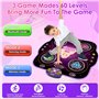 ZWOOS Tapis de Danse Enfants de 3 à 12+ Ans, Éclairé Tapis de Danse Fille avec Bluetooth, Danse de Tapis Musical Électronique Ca