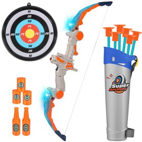 ZWOOS Arc et Flèche Jouet pour Enfants avec Lumières LED