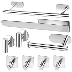 9 pcs Porte Serviette Salle de Bain sans Percage