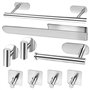 9 pcs Porte Serviette Salle de Bain sans Percage