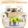 20CM Panier à Vapeur 304 Acier Inoxydable, Panier Autocuiseur, Insert pour Cuisson à Vapeur, Légumes Panier Vapeur, Cuiseur à Ri