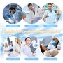 ELEPRUC Blouse de Laboratoire Blanche Unisexe, Blouse Medicale Travail Blanche Chimie, Manches Longues de Laboratoire Vêtements 
