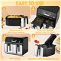 VMUTGA 2 Pièces Grille Anti Projection pour Air Fryer Ninja, Protection Silicone Réutilisable Moule Silicone Couvercle Anti Ecla