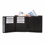 Fa.Volmer ® Porte-monnaie pour homme en cuir d'agneau véritable, doux et velouté, format vertical | 10 compartiments pour cartes