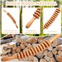 DAOZWUBGIH Rouleau de Massage Corporel en Bois, Masseur Anti Cellulite, Pour Maderothérapie Corps et Drainage Lymphatique, Bâton