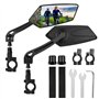 Vankarr 2 Pièces Retroviseur Velo Electrique Retroviseur Trotinette Electrique Rétroviseur Vélo Pliable Rétroviseurs Compatibles