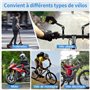 Vankarr 2 Pièces Retroviseur Velo Electrique Retroviseur Trotinette Electrique Rétroviseur Vélo Pliable Rétroviseurs Compatibles