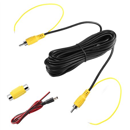 GREENAUTO Câble vidéo RCA double blindage amélioré de 6 m pour connecter un moniteur et une caméra de recul