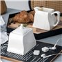 MALACASA, Série Amparo, Pot à Lait Sucrier Couvercle Porcelaine, Pot à Crème Boîte à Sucre