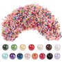 FOGAWA 2000pcs Perle de Verre Rondes 4mm Perles en Verre Multicolores Sombre et Clair pour DIY Fabrication de Bijoux Collier Bra