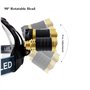 Multiply-X Super Brillant LED Lampe Frontale Rechargeable Lampe de Poche étanche Phare 9000 Lumens, Capteur Zoomable Réglable To