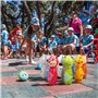 Sanlebi Jeu de Quille Enfant avec 2 Balles en Mousse 10 Broches Jouet Exterieur Intérieur Enfant 3 4 Ans