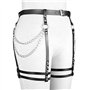 KOEMCY Punk Taille Harnais Ceinture Noir Cuir Harnais Corps, Chaîne de Taille Ceinture de Cuisse Réglable Ventre Courroie Strapp