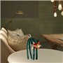 Tooarts Interactive Spring Cat Sculpture Abstract Sculpture Modern Sculpture - Handmade Metal Iron Artwork for Modern Home Decor