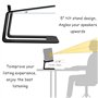 TOOSOAR Paire Support Enceinte Fer Bureau, Support Enceinte Monitoring, pour Pieds d'Enceintes De Moniteur De Studio, Petites et