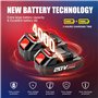 Mini tronçonneuse sans fil de 15 cm avec 2 batteries 20V, 5,8 m/s, tronçonneuses électriques à batterie avec verrou de sécurité,