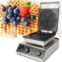 Gaufrier en acier inoxydable - 1750 W - 5 gaufres professionnelles - Gaufres à œufs - Forme de cœur - Dhl + minuteur - Page de d