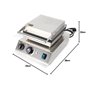 Gaufrier en acier inoxydable - 1750 W - 5 gaufres professionnelles - Gaufres à œufs - Forme de cœur - Dhl + minuteur - Page de d